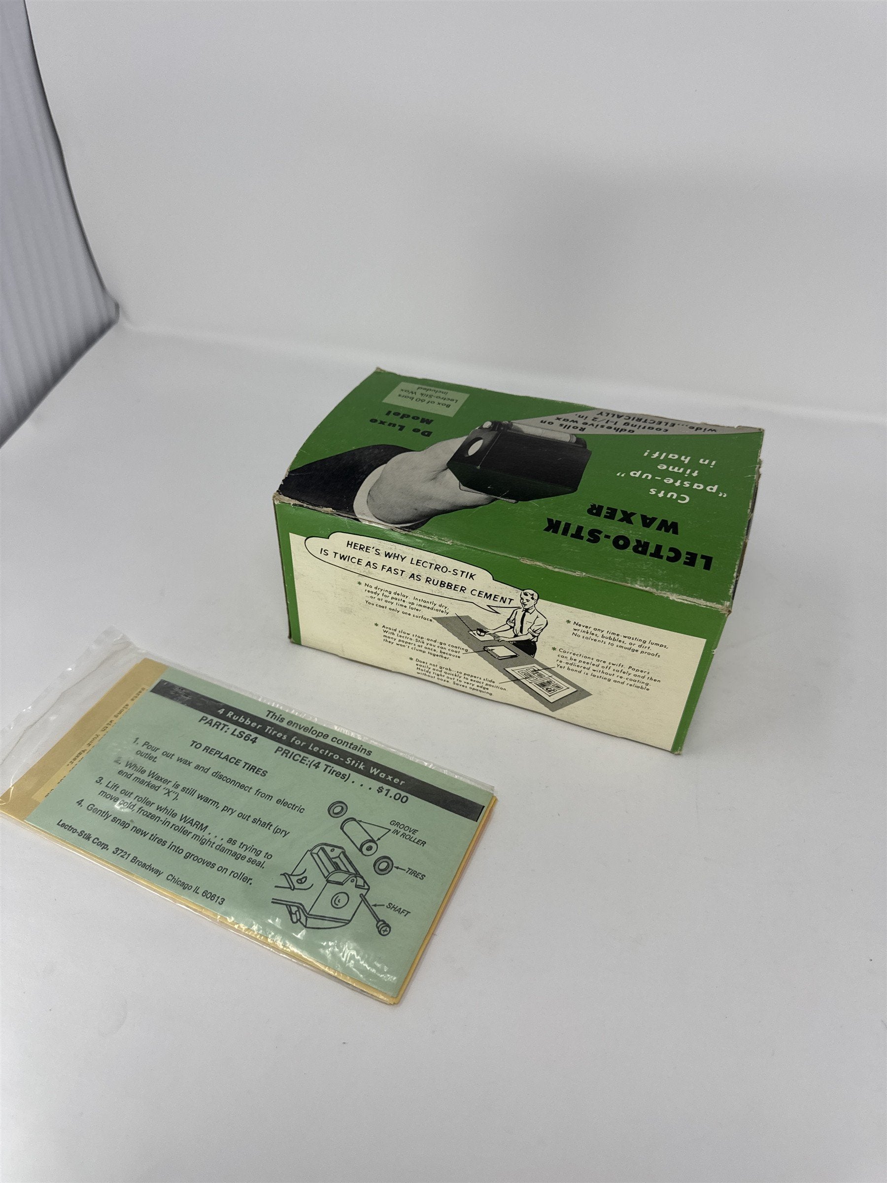 EMPTY BOX for Lectro-Stik Waxer De Luxe Model & LS64 Rubber Nostalgic Box