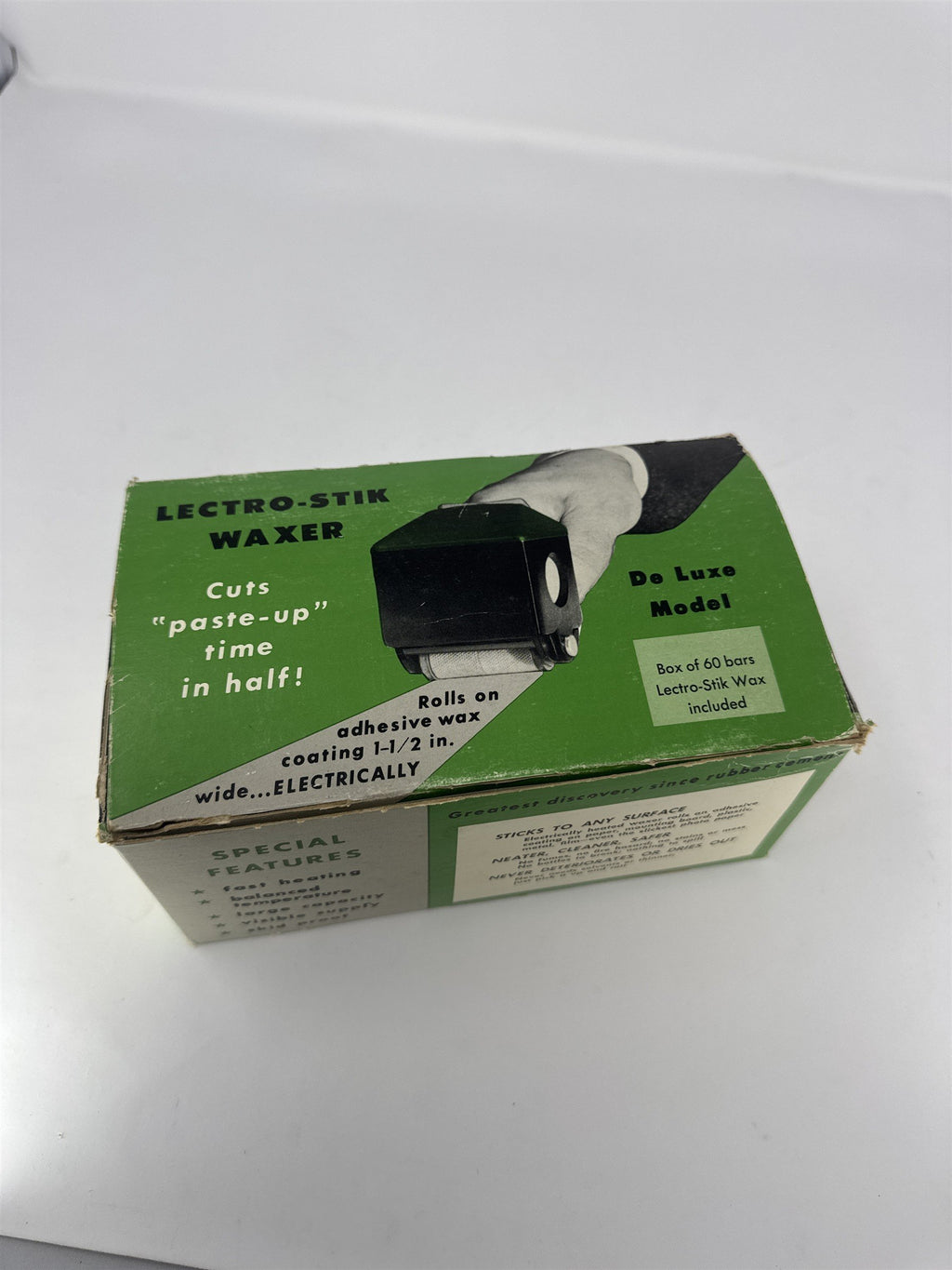 EMPTY BOX for Lectro-Stik Waxer De Luxe Model & LS64 Rubber Nostalgic Box