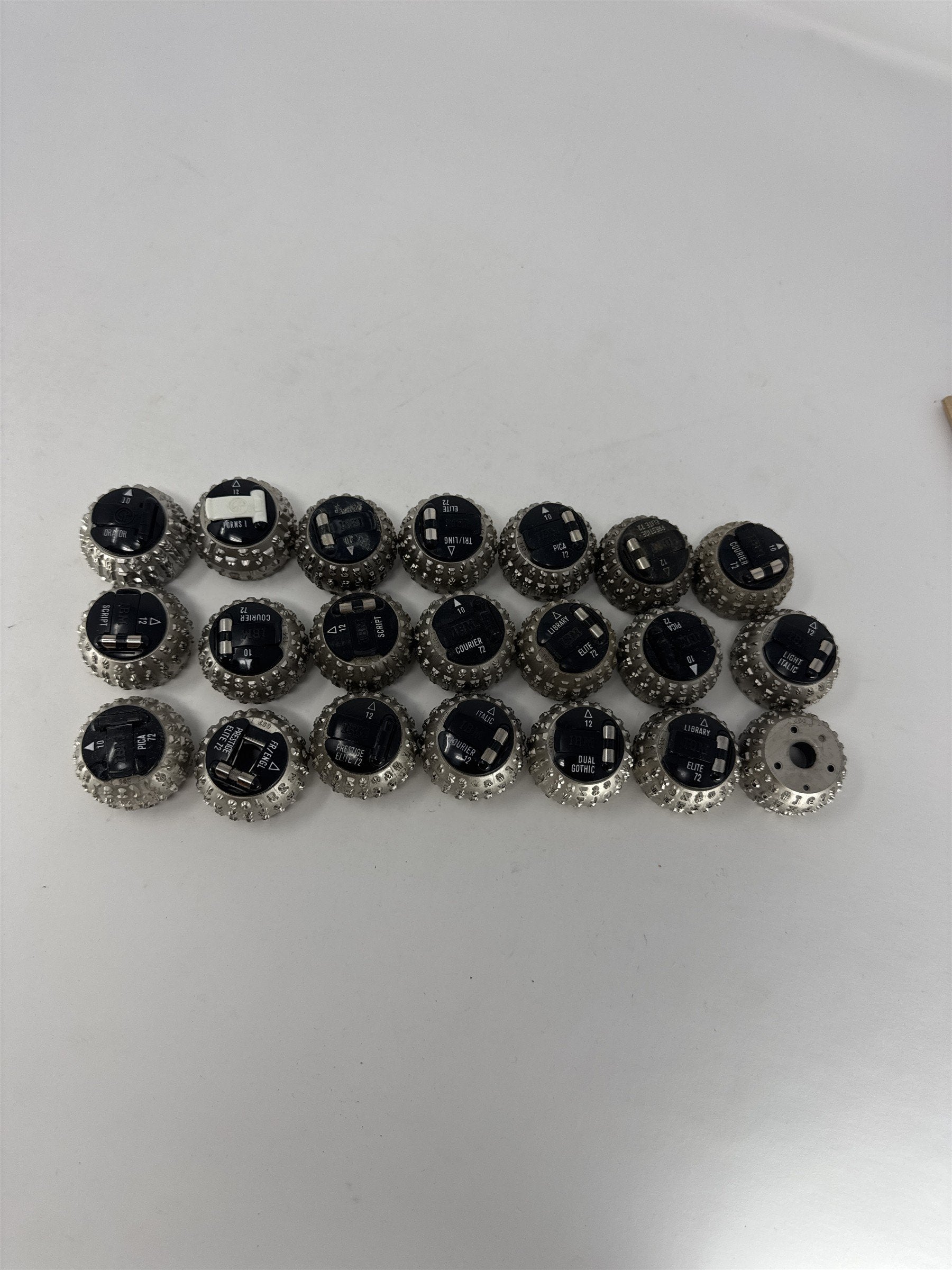 Lot 21 Vintage IBM Selectric II Typewriter Font Elements Typeballs Mixed Fonts