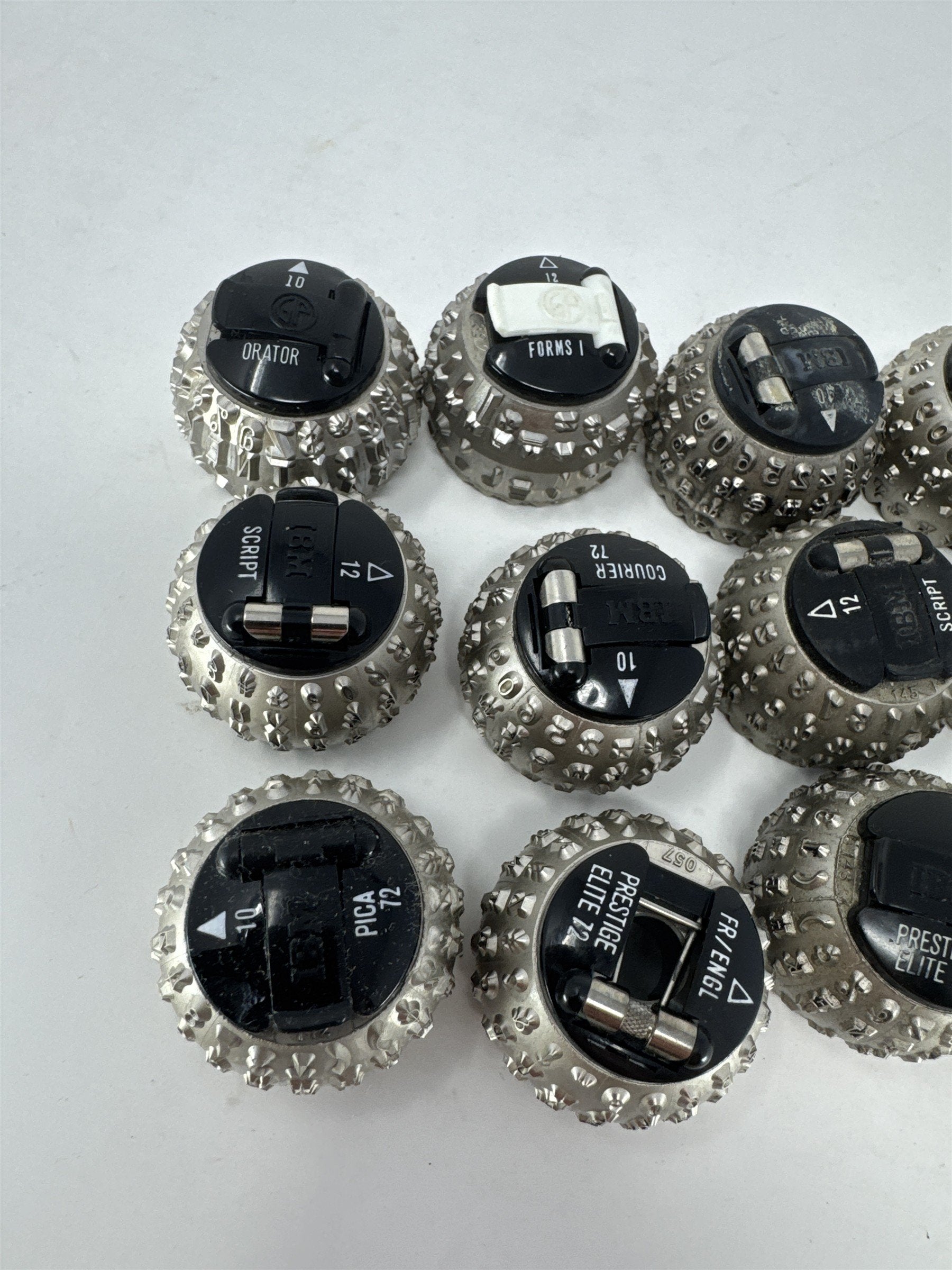 Lot 21 Vintage IBM Selectric II Typewriter Font Elements Typeballs Mixed Fonts