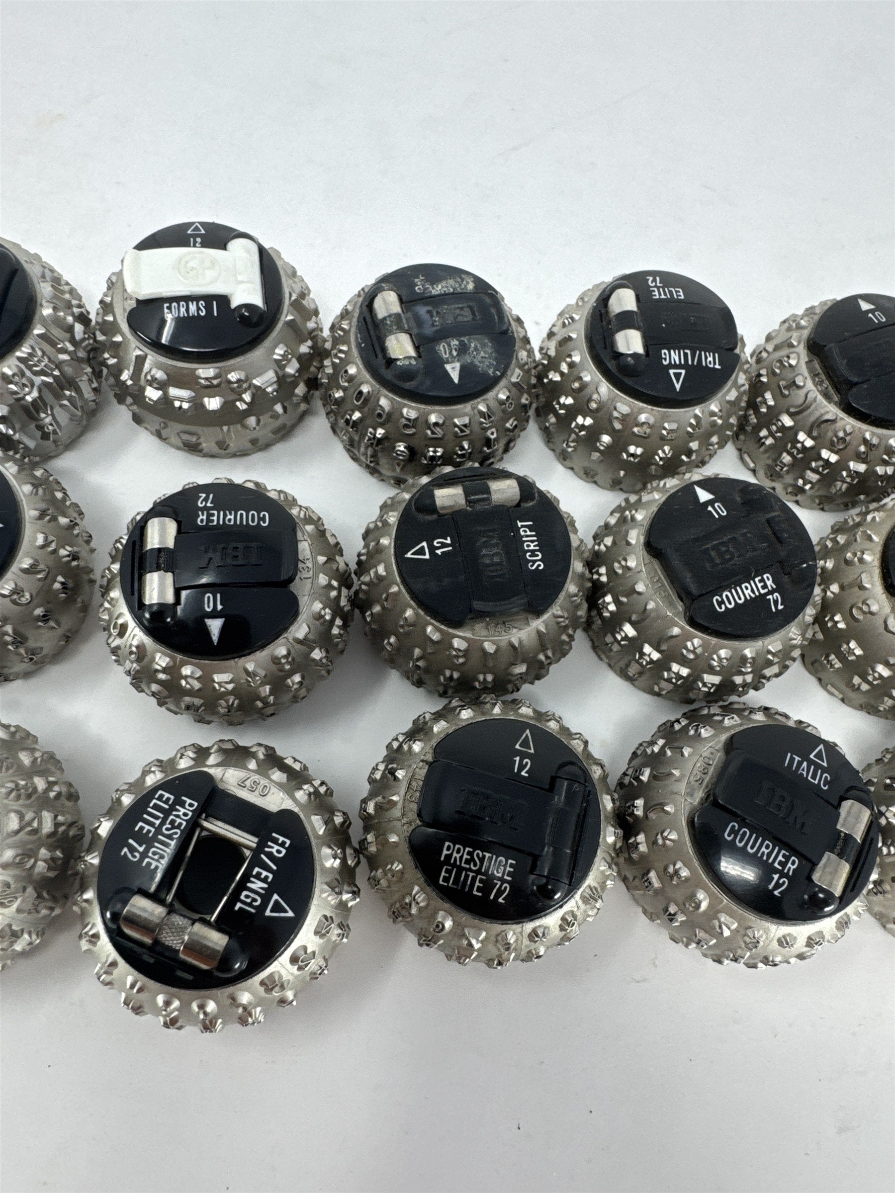 Lot 21 Vintage IBM Selectric II Typewriter Font Elements Typeballs Mixed Fonts