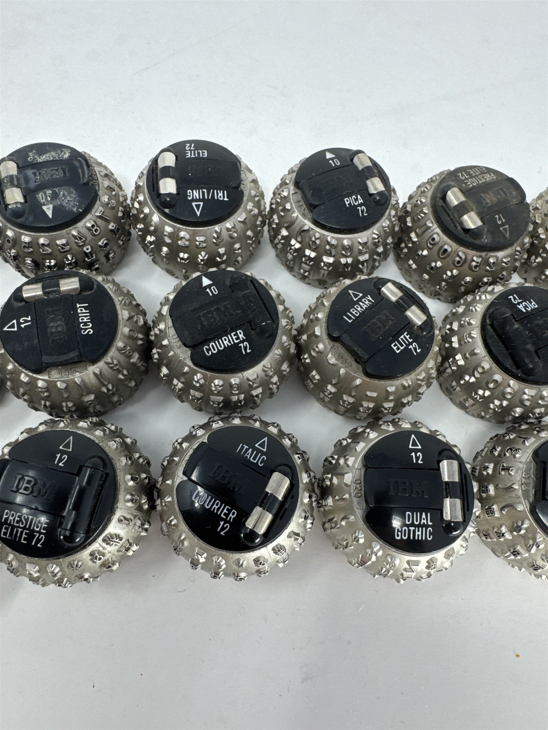 Lot 21 Vintage IBM Selectric II Typewriter Font Elements Typeballs Mixed Fonts
