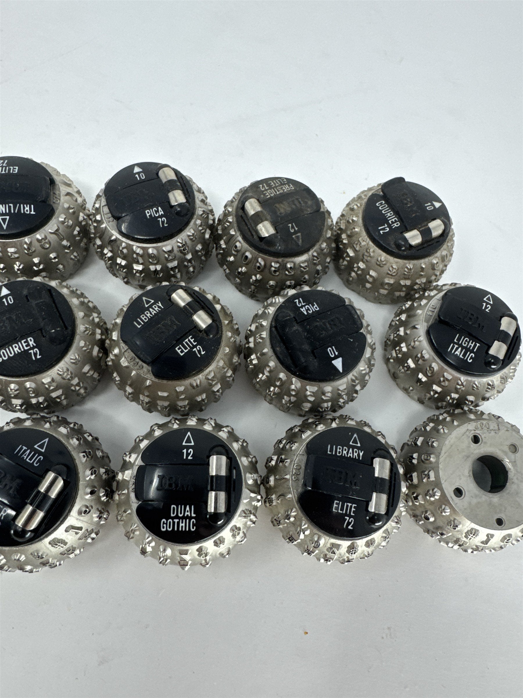 Lot 21 Vintage IBM Selectric II Typewriter Font Elements Typeballs Mixed Fonts