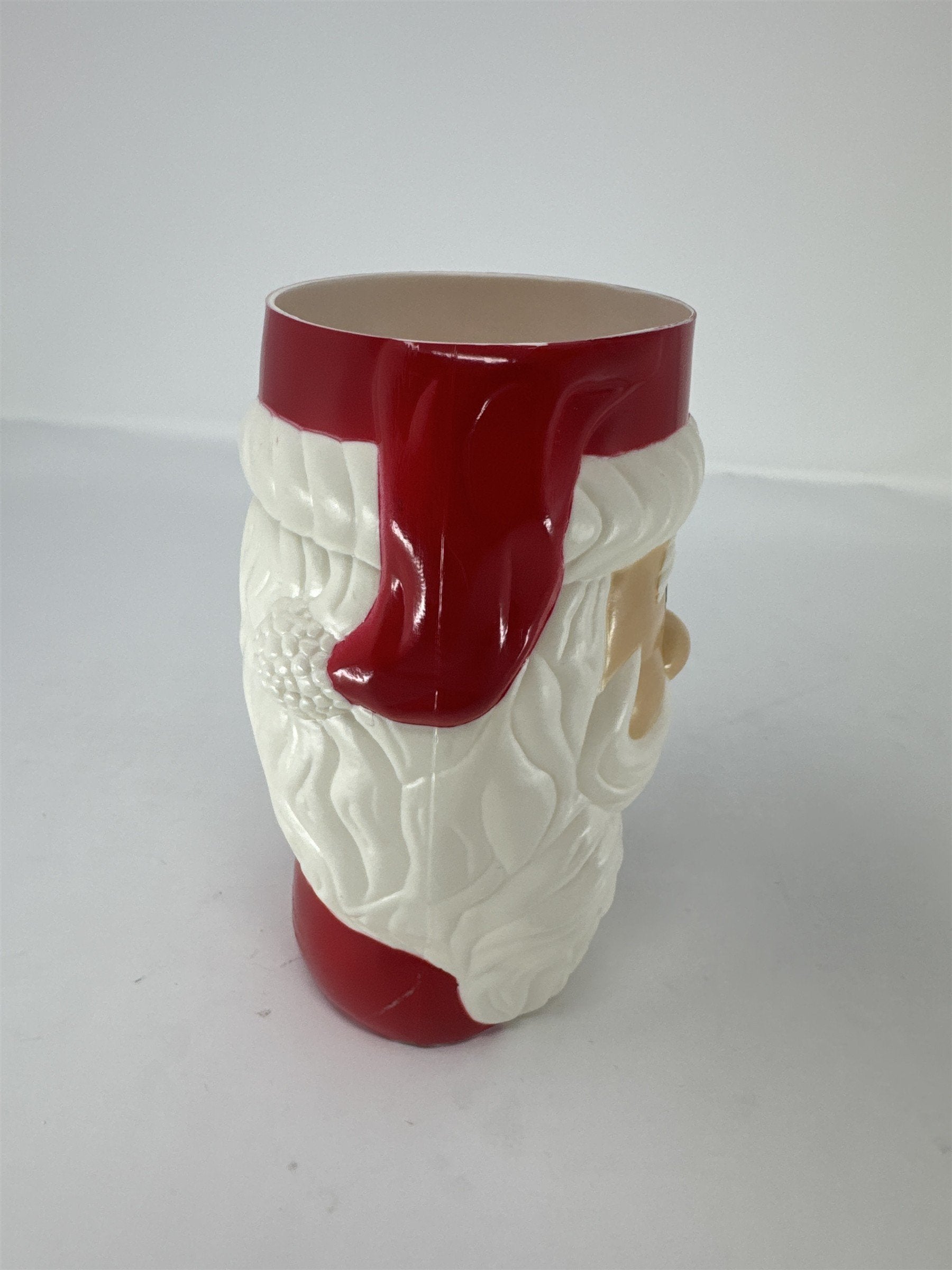 Greenbrier Santa Claus Plastic Cup 24oz Large 3D Molded Mug Holiday Party Decor