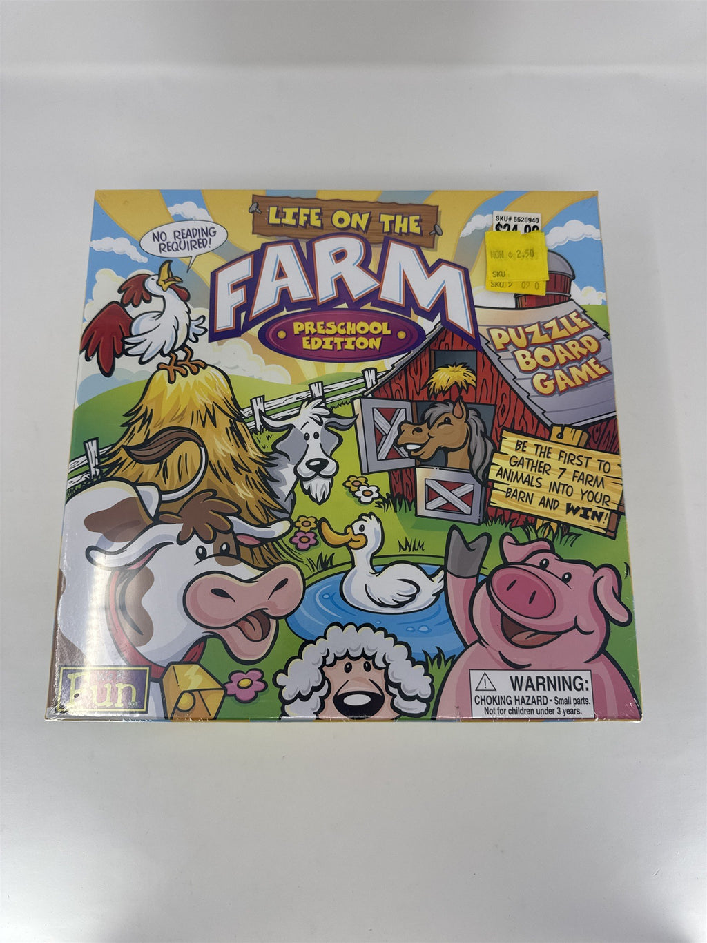 Life on the Farm Preschool Edition Puzzle Board Game 2011 No Reading Required