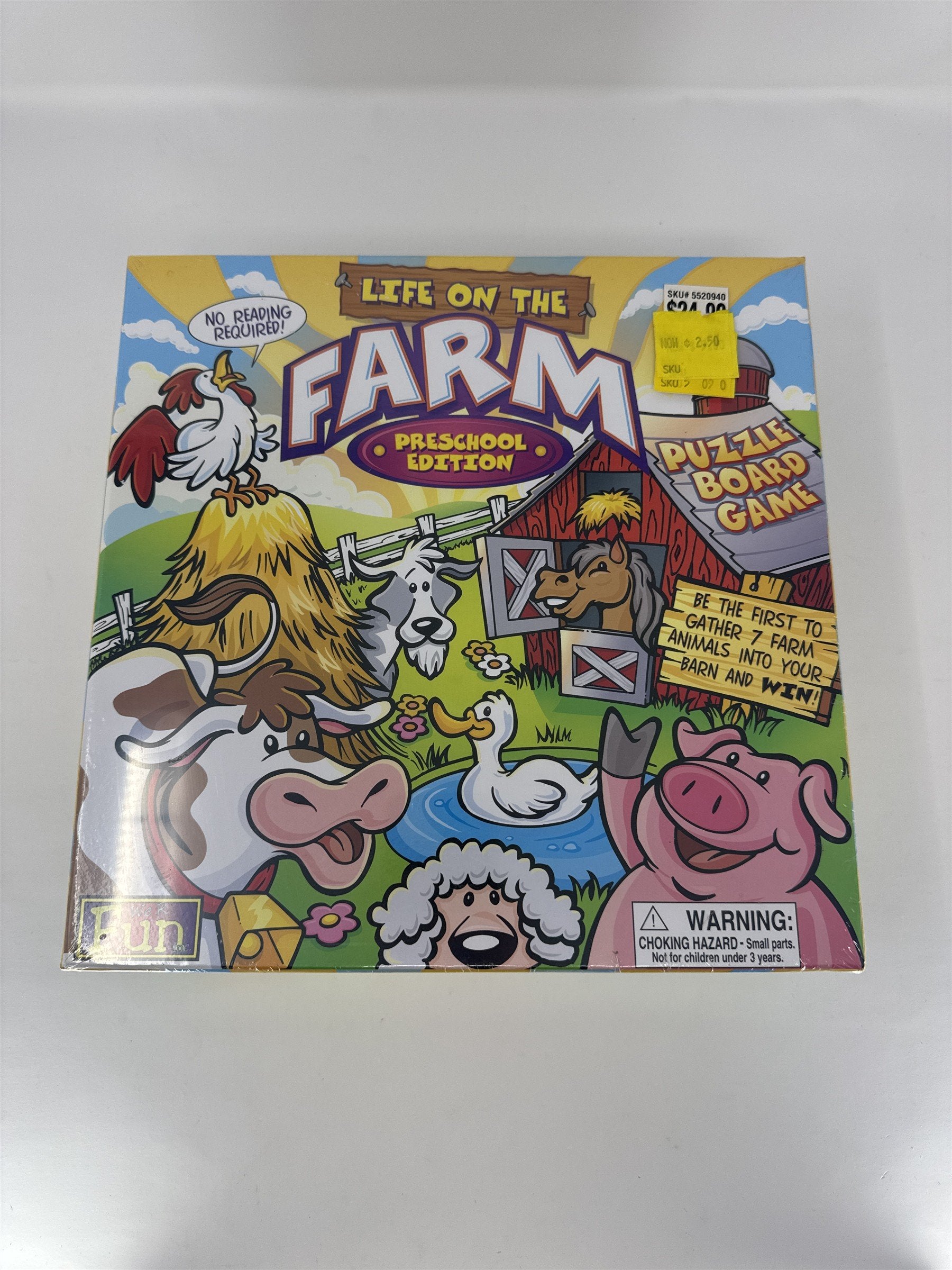 Life on the Farm Preschool Edition Puzzle Board Game 2011 No Reading Required