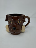 Boston Warehouse Chocolate Lab Dog Mug 18oz 3D Sculpted Ceramic Bone Woof Brown