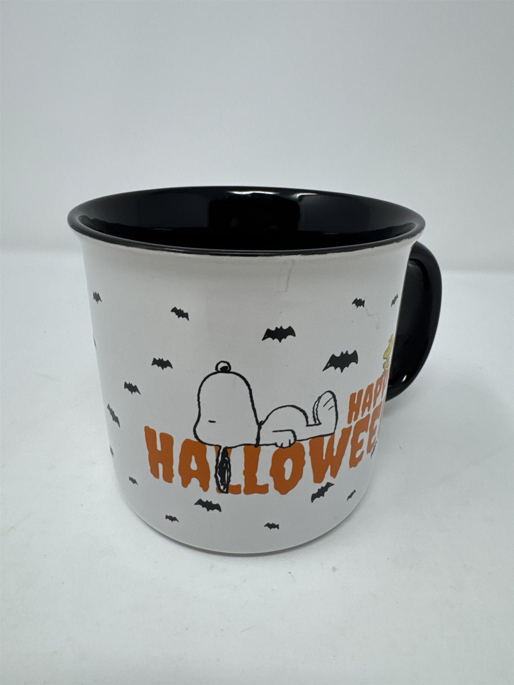 Peanuts Gibson Happy Halloween Mug Snoopy Woodstock Bats Campfire Coffee Cup