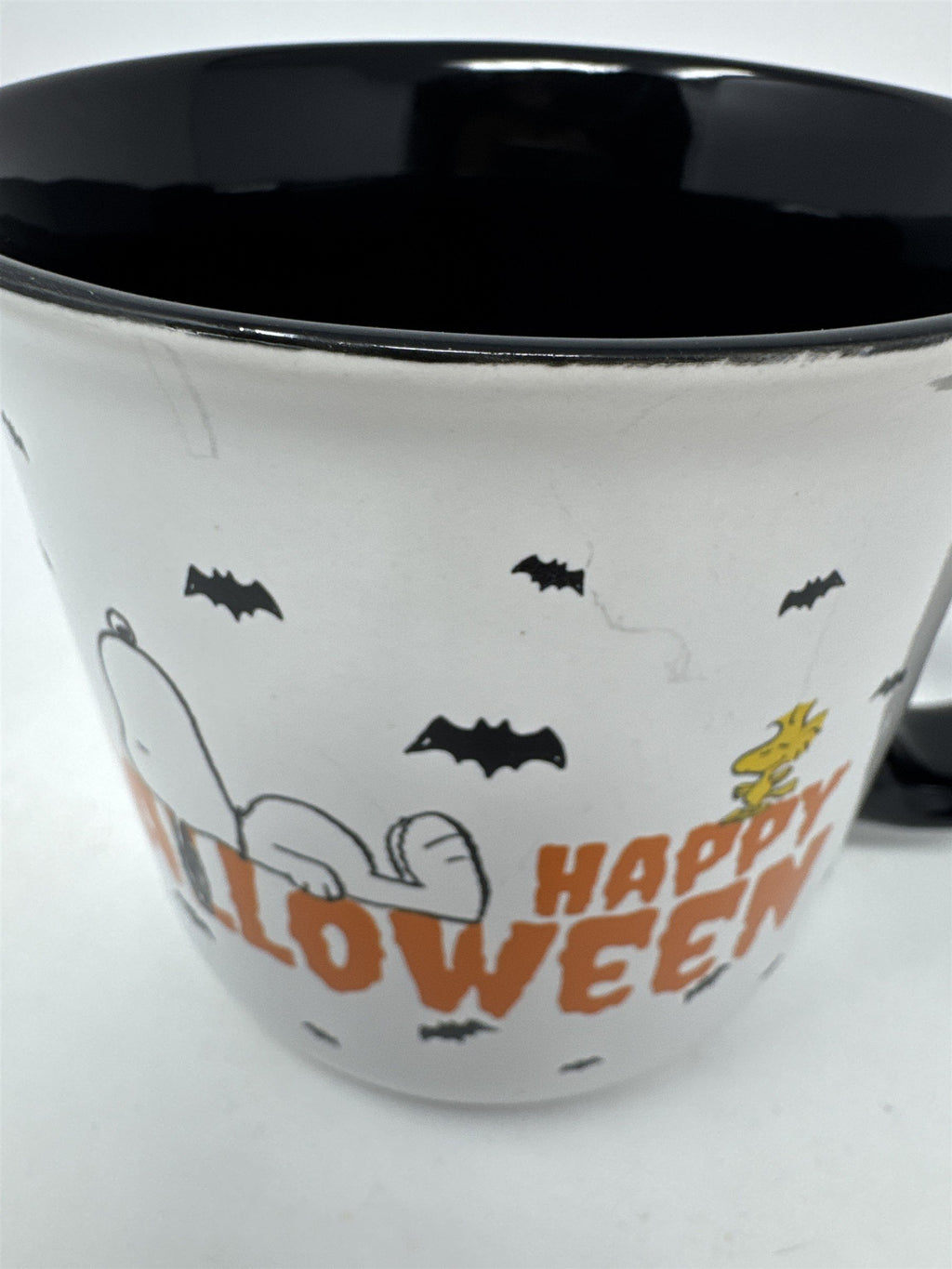 Peanuts Gibson Happy Halloween Mug Snoopy Woodstock Bats Campfire Coffee Cup