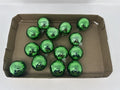 Lot 14 Green Mirror Disco Ball Ornaments 2" Faceted Reflective Christmas Decor