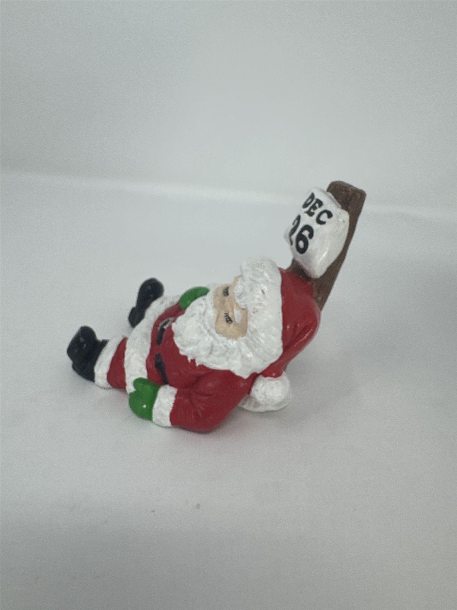 Sleeping Santa Figurine Dec 26 Post Christmas Tired Exhausted Resin Decor