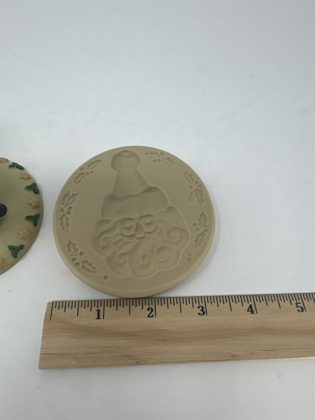 Vtg 1995 Brown Bag Cookie Art Folk Santa No 12 Clay Mold Stamp Press USA