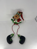 Reindeer Shelf Sitter Christmas Decor Yarn Ball Body Dangling Rope Legs