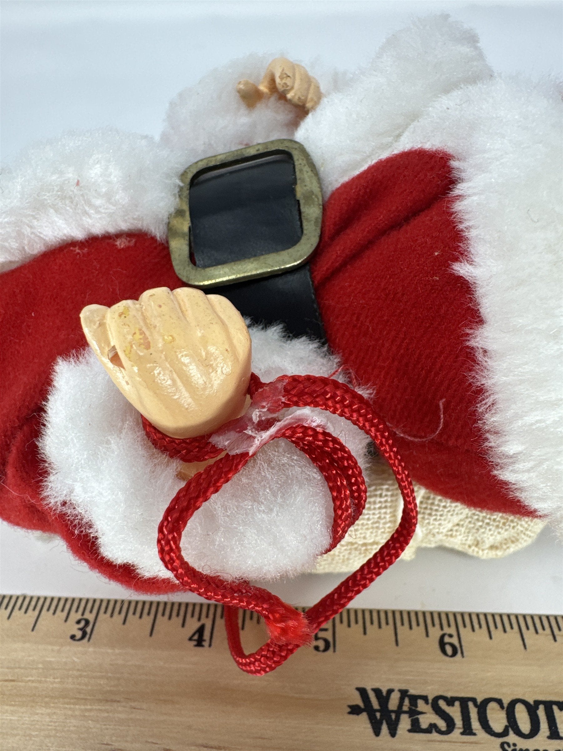 Vtg Musical Santa Claus Figurine Wind Up Santa Claus Is Coming To Town Blow Mold