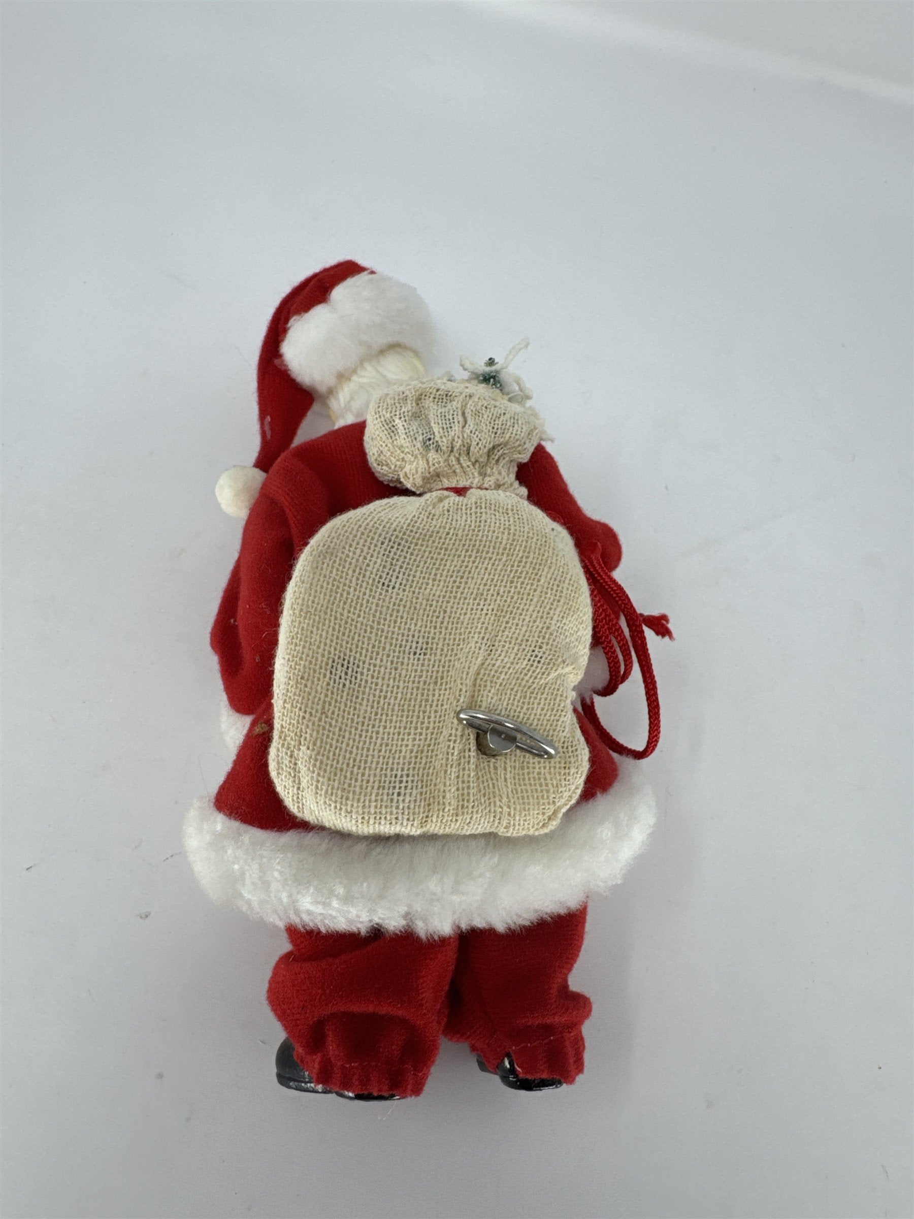 Vtg Musical Santa Claus Figurine Wind Up Santa Claus Is Coming To Town Blow Mold