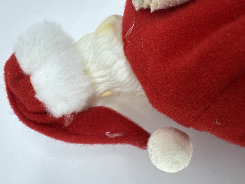 Vtg Musical Santa Claus Figurine Wind Up Santa Claus Is Coming To Town Blow Mold