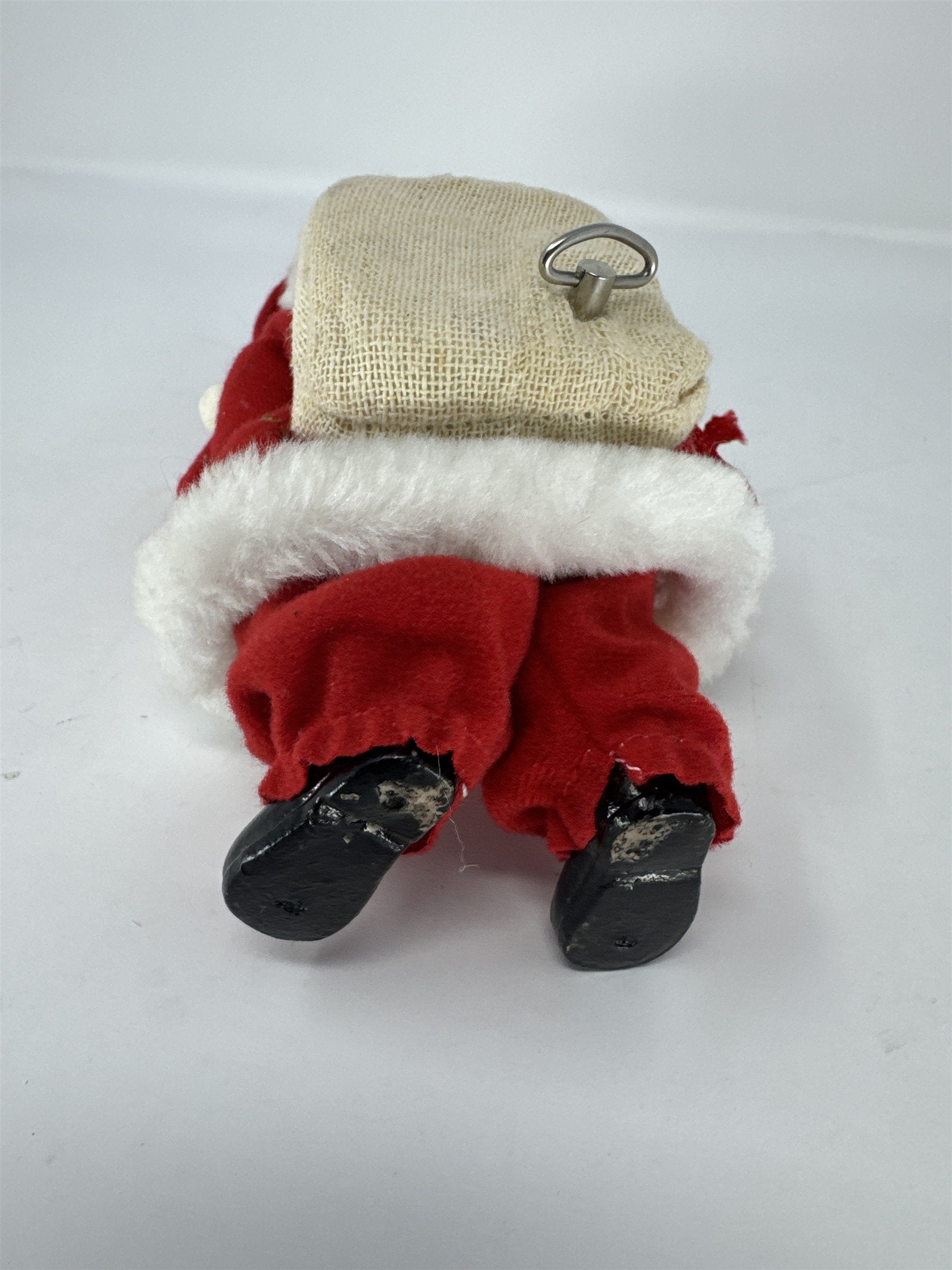 Vtg Musical Santa Claus Figurine Wind Up Santa Claus Is Coming To Town Blow Mold