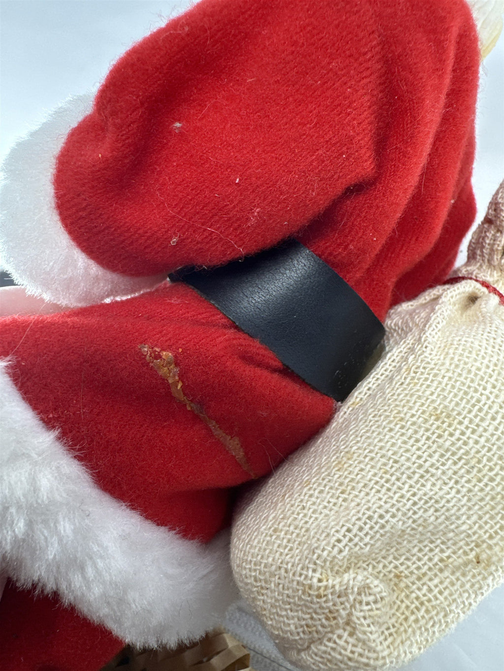 Vtg Musical Santa Claus Figurine Wind Up Santa Claus Is Coming To Town Blow Mold