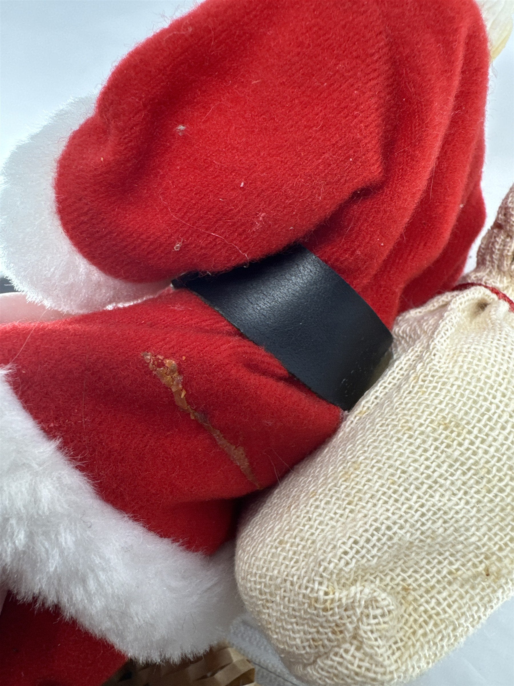 Vtg Musical Santa Claus Figurine Wind Up Santa Claus Is Coming To Town Blow Mold