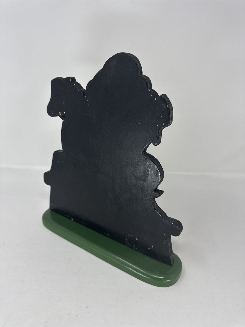Vtg Wood Santa on Rocking Horse Folk Art Cutout Hand Painted Christmas Decor