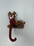 Retro Reindeer Stocking Hanger Plastic Figure Mantel Decor Shelf Sitter