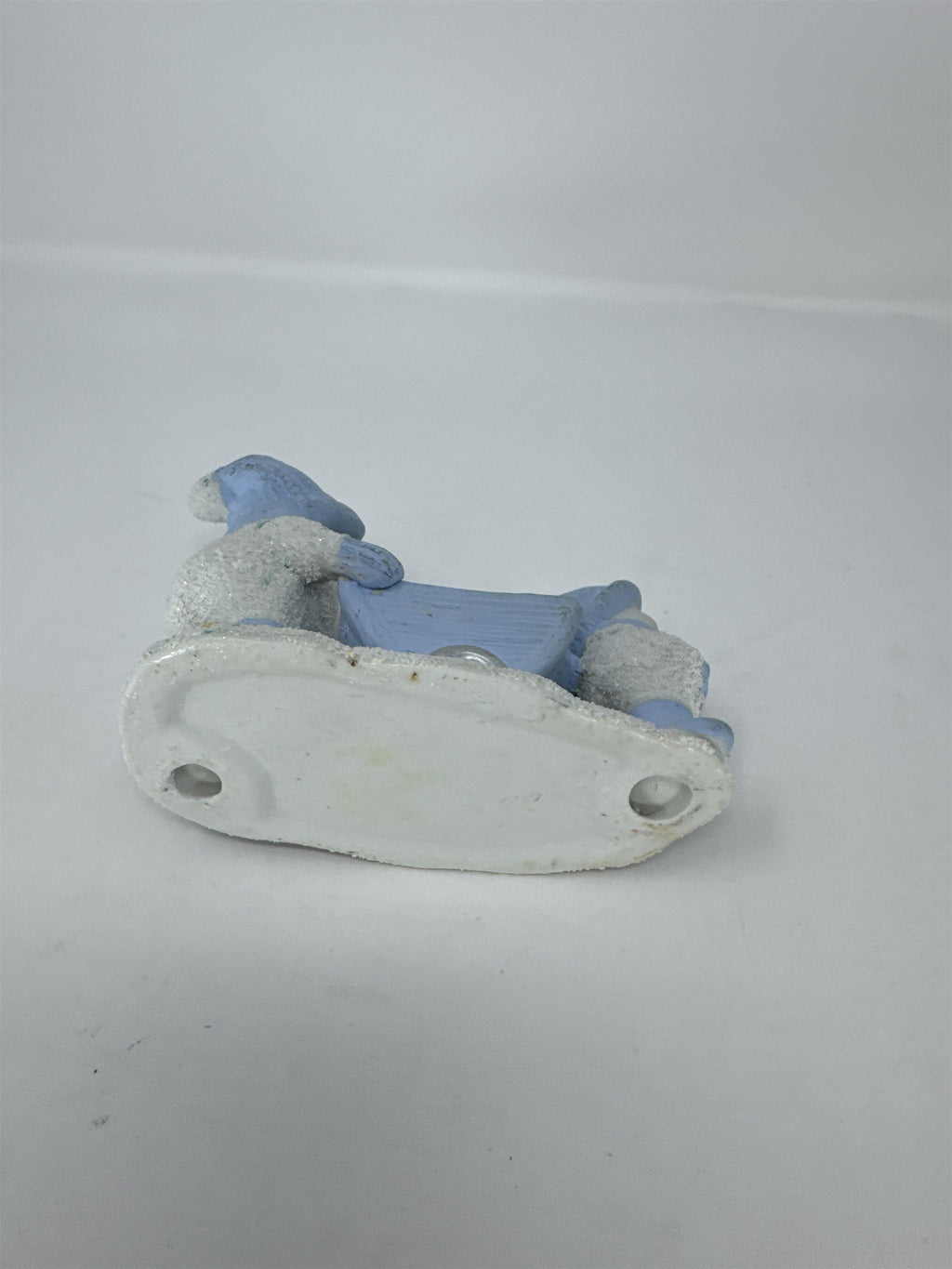 Vtg Encore Frosted Snowmen Family Wheelbarrow Figurine Glitter Figurine