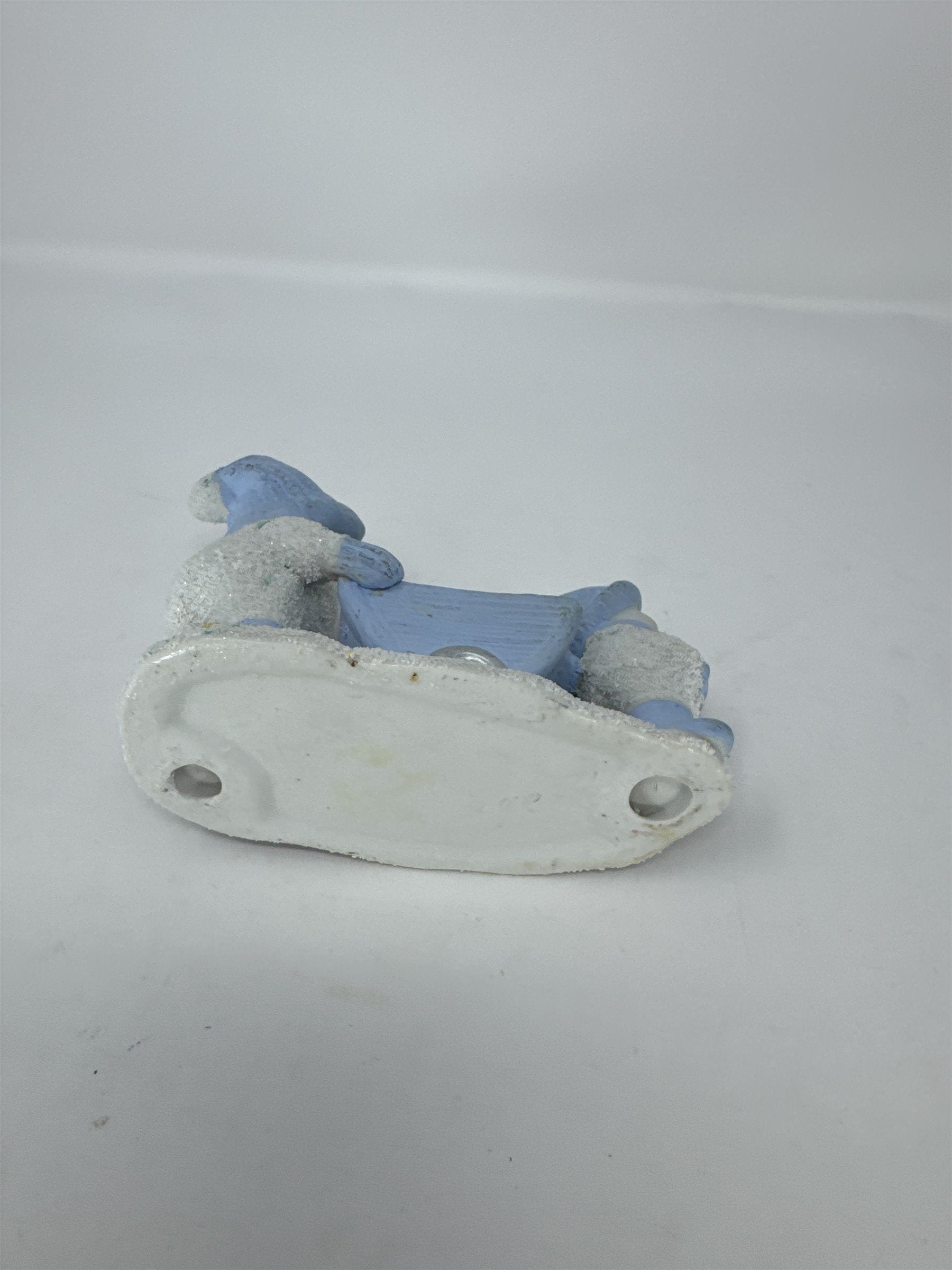 Vtg Encore Frosted Snowmen Family Wheelbarrow Figurine Glitter Figurine