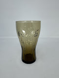 Coca Cola Brown Amber Glass 6" Tall Drinking Glass McDonalds Promo Vintage