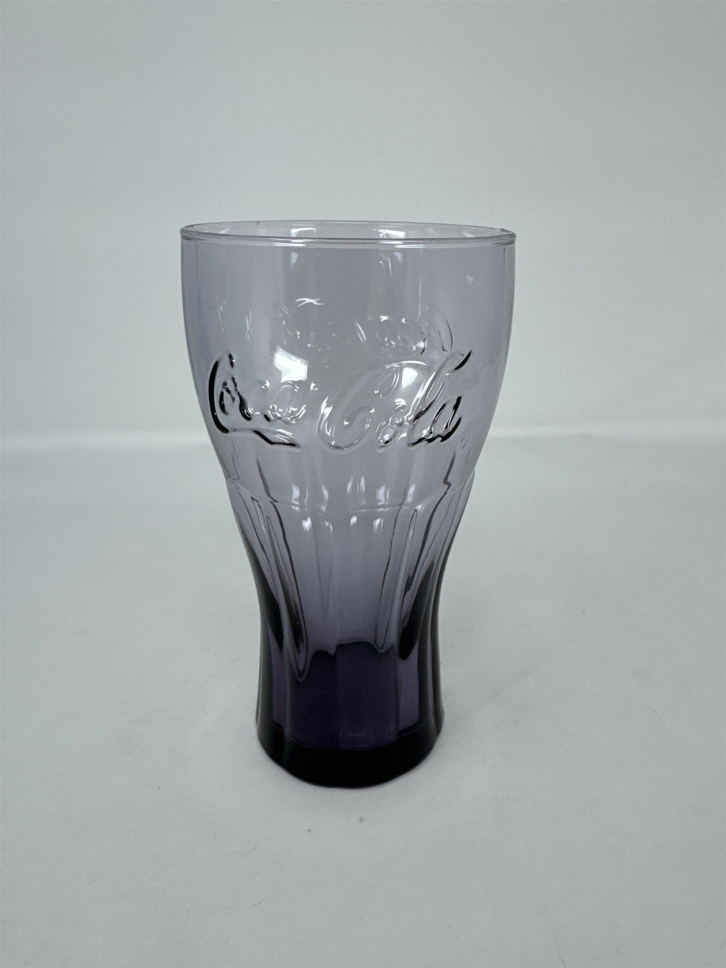 Coca Cola Coke Purple Glass 6" Tall Drinking Glass McDonalds Promo Vintage
