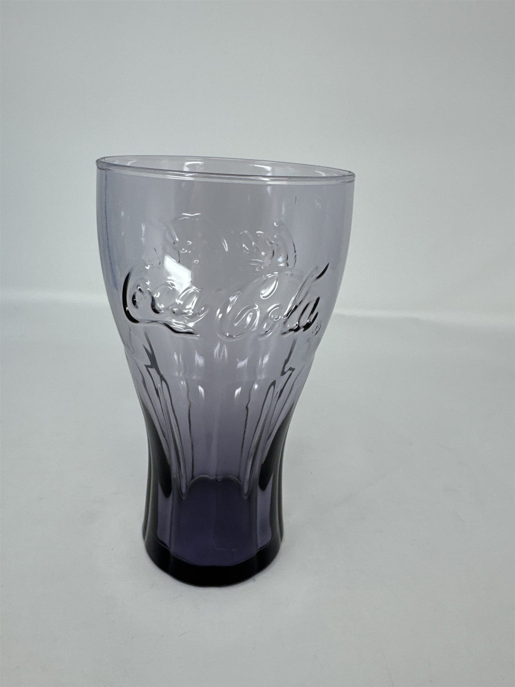 Coca Cola Coke Purple Glass 6" Tall Drinking Glass McDonalds Promo Vintage