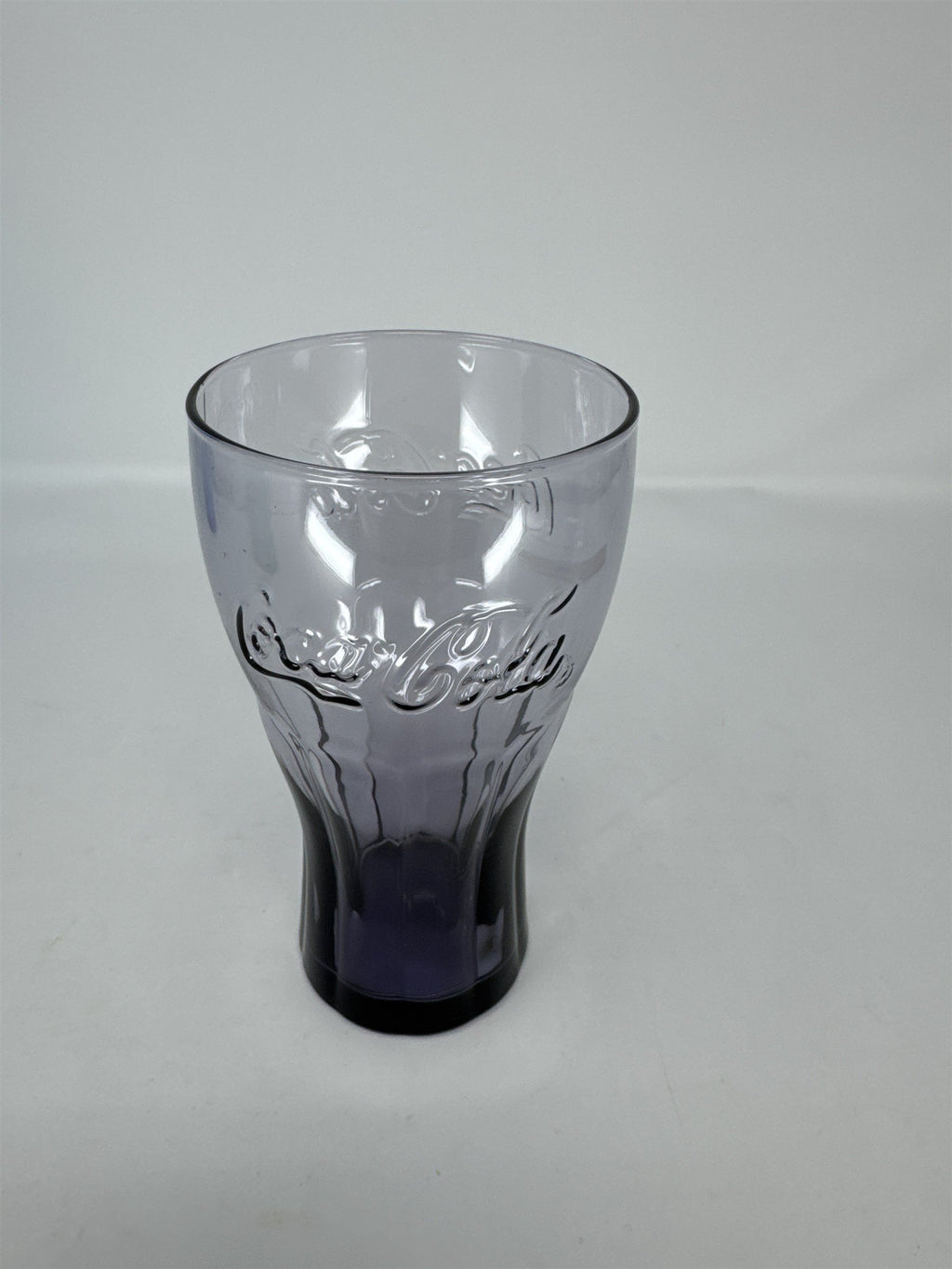 Coca Cola Coke Purple Glass 6" Tall Drinking Glass McDonalds Promo Vintage