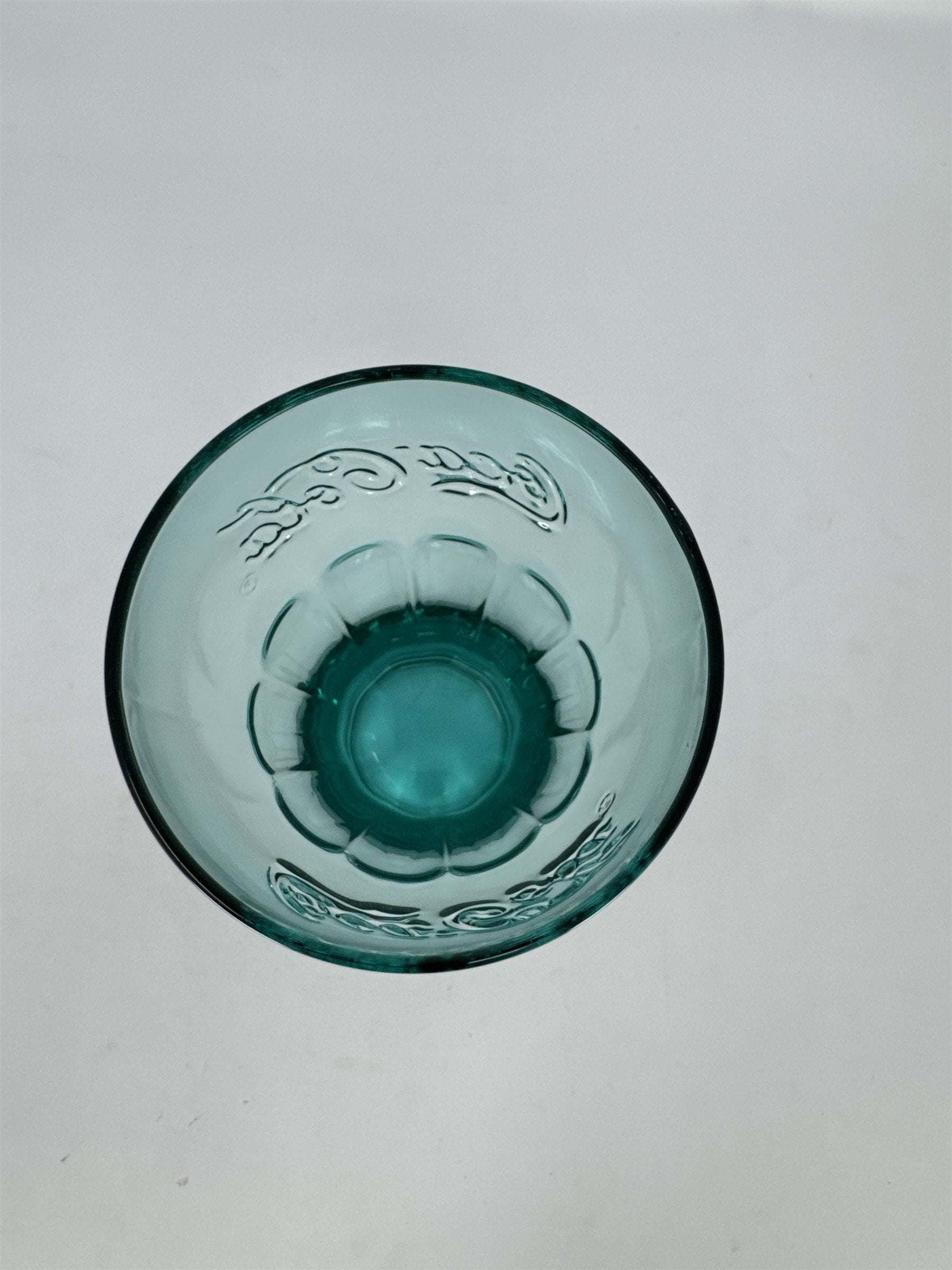 Coca Cola Coke Blue Glass 6" Tall Drinking Glass McDonalds Promo Vintage