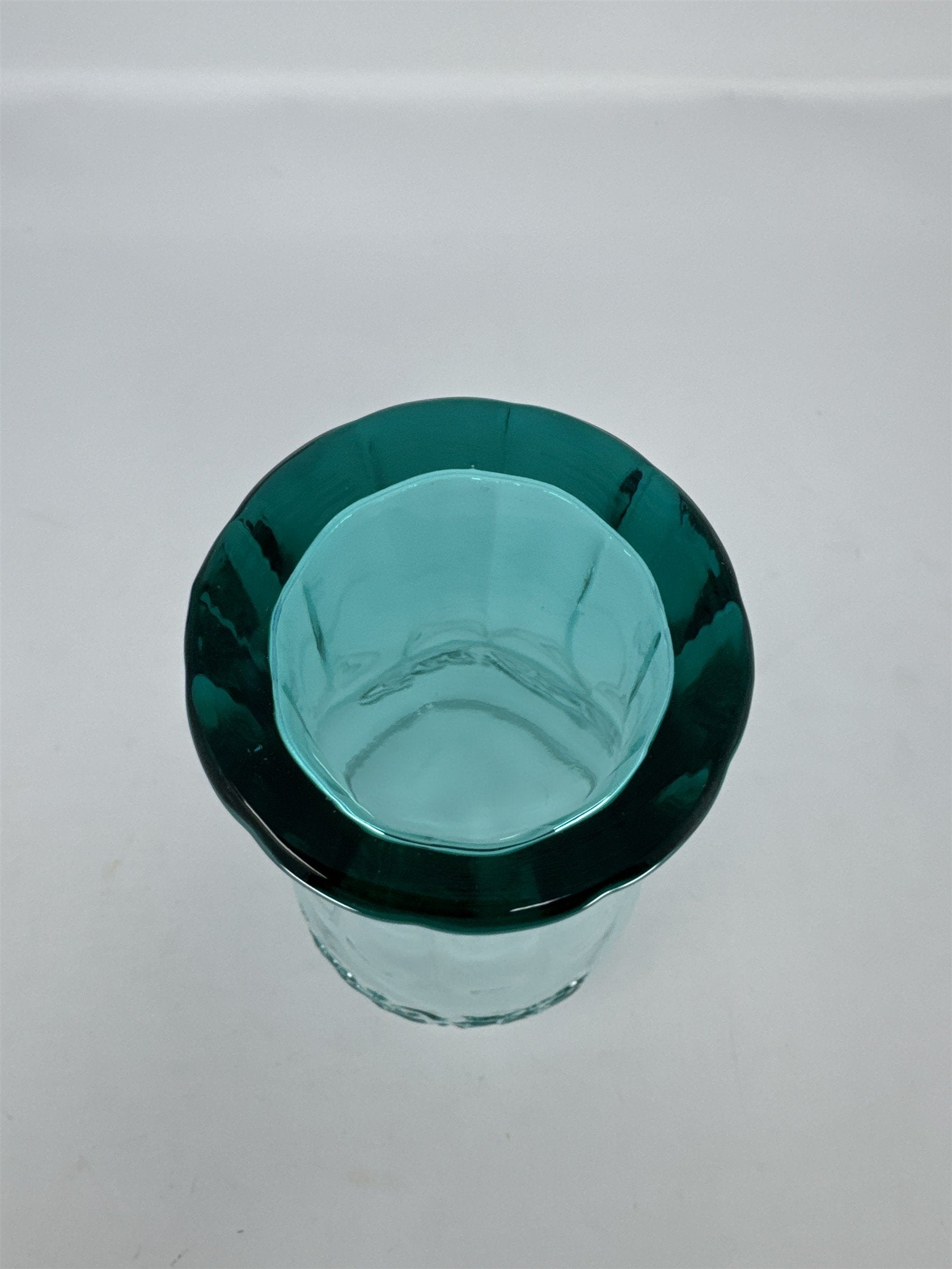 Coca Cola Coke Blue Glass 6" Tall Drinking Glass McDonalds Promo Vintage