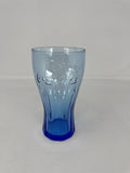Coca Cola Coke Blue Glass 6" Tall Drinking Glass McDonalds Promo Vintage
