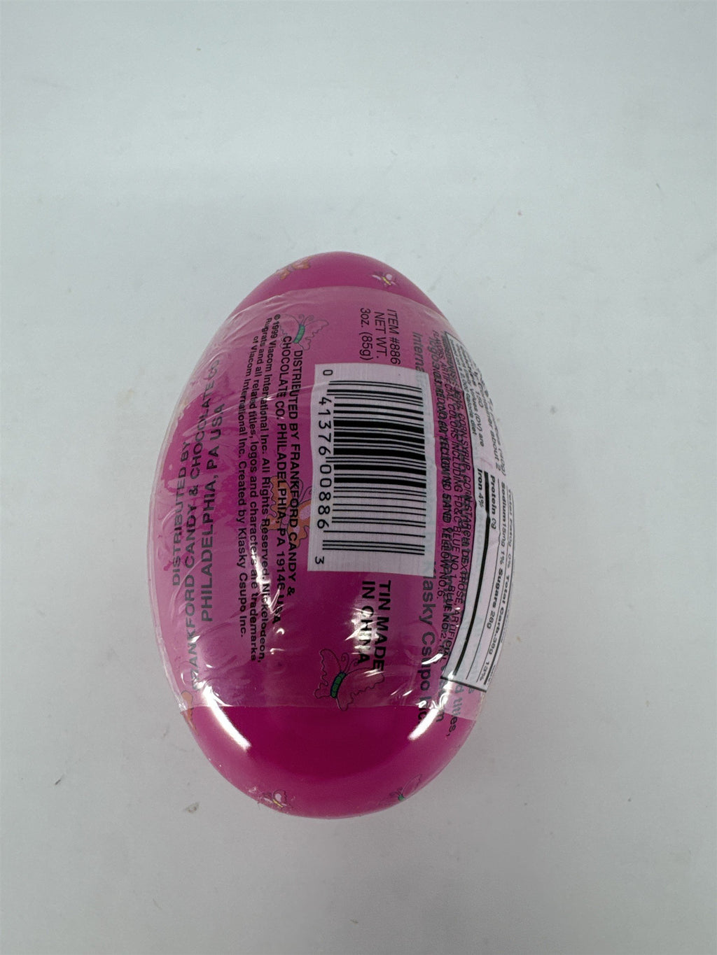 Vtg 1997 Rugrats Angelica Candy Egg Container Nickelodeon Viacom Pink Metal
