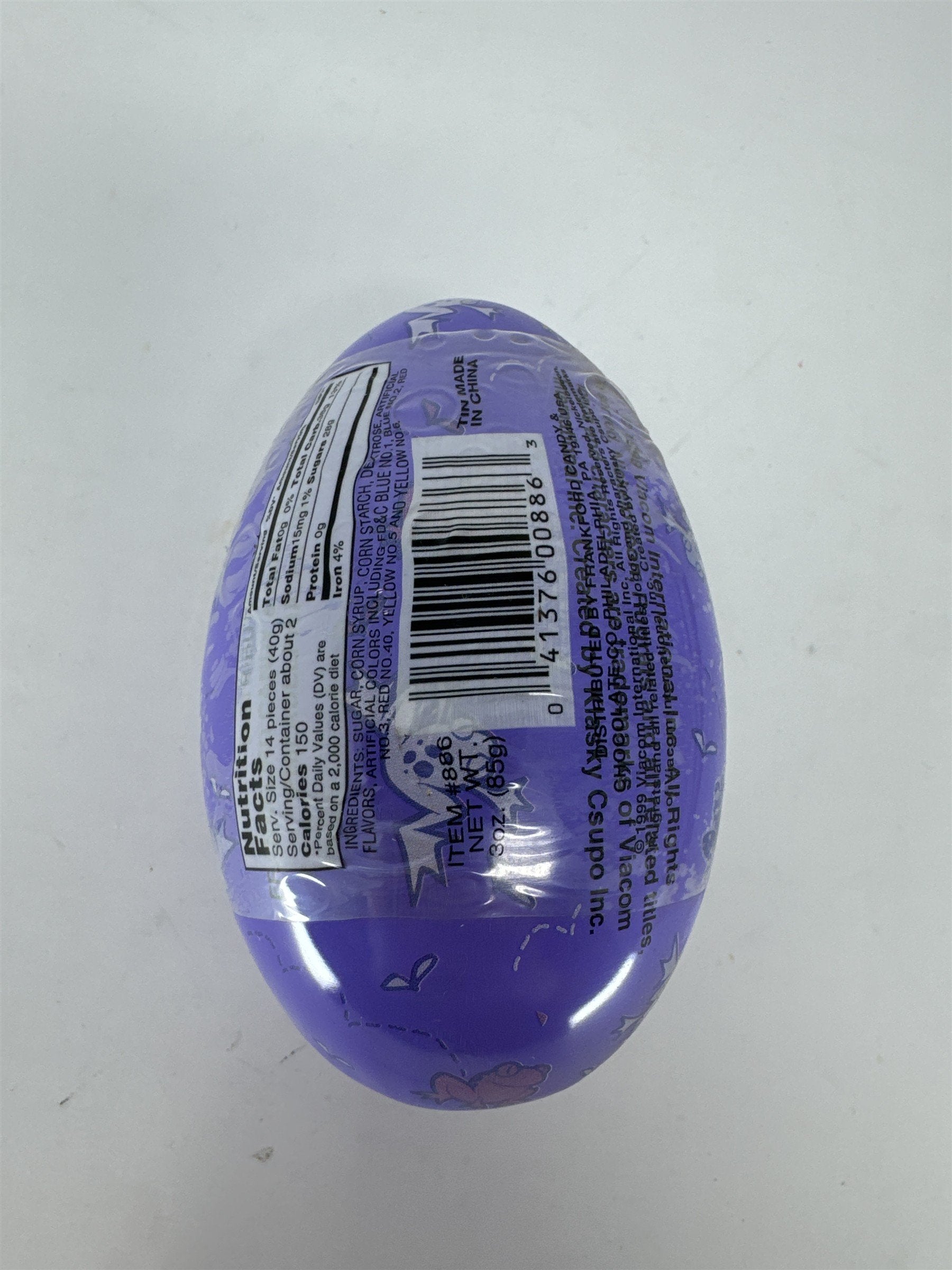 Vtg 1997 Rugrats Chuckie Candy Egg Nickelodeon Purple Metal Container