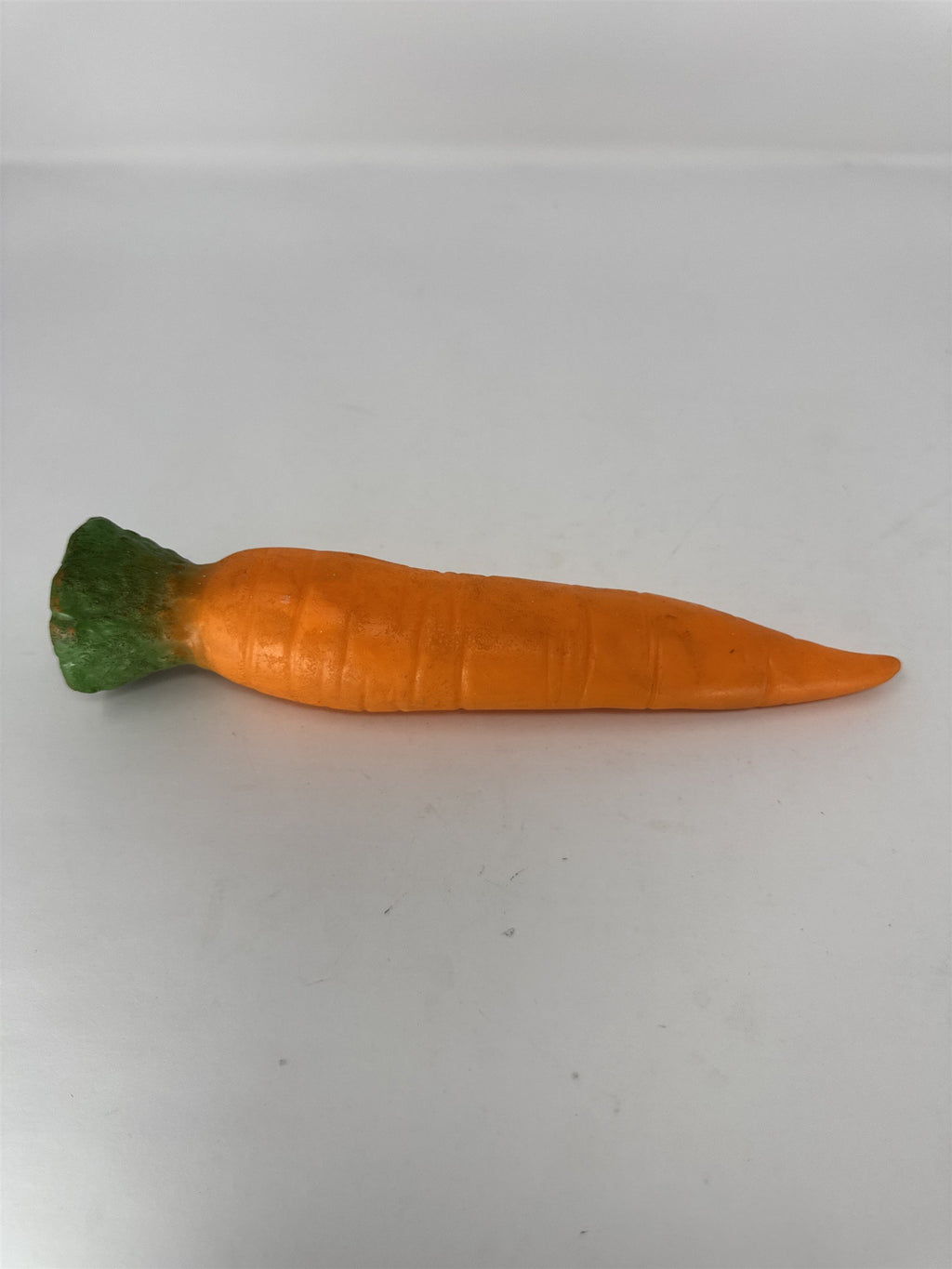 Vtg Rubber Carrot Squeaker Toy Face 10" Retro Kitsch Pet Toy Collectible 90s