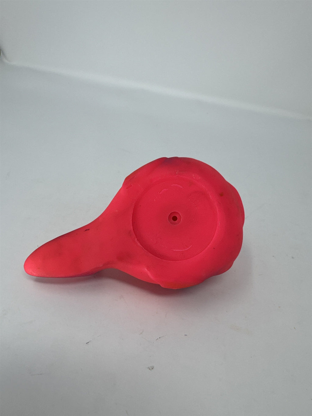 Vintage 1980s Taiwan Rubber Squeaky Toy Whale Cartoon Figure Pink Purple