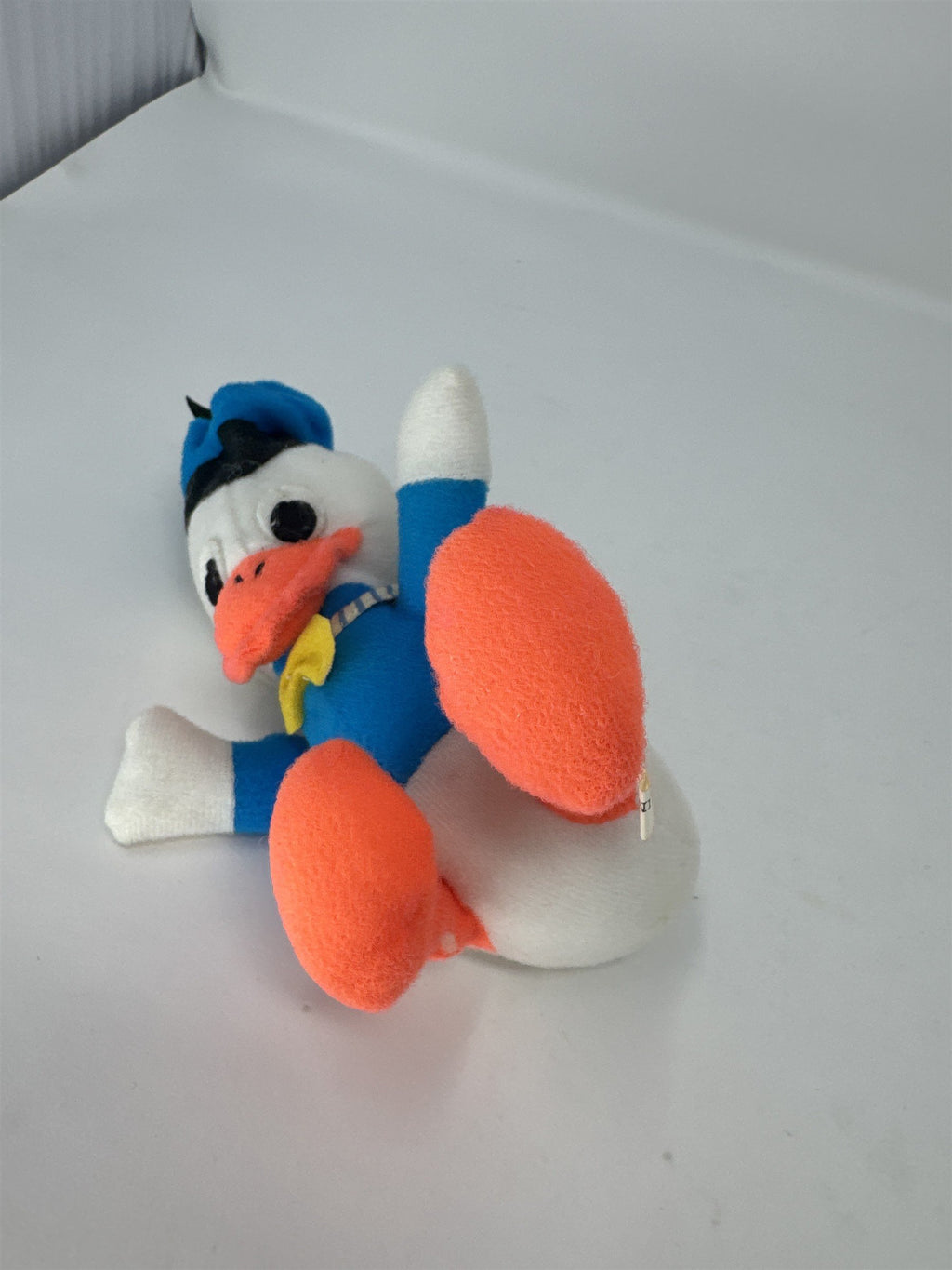 Retro MCM Blue Outfit Duck Plush Figure Vintage Duck Animal (Some Staining)