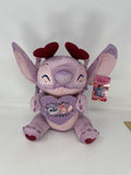 Disney Stitch Angel Valentine's Day Plush Love Heart Stuffed Animal