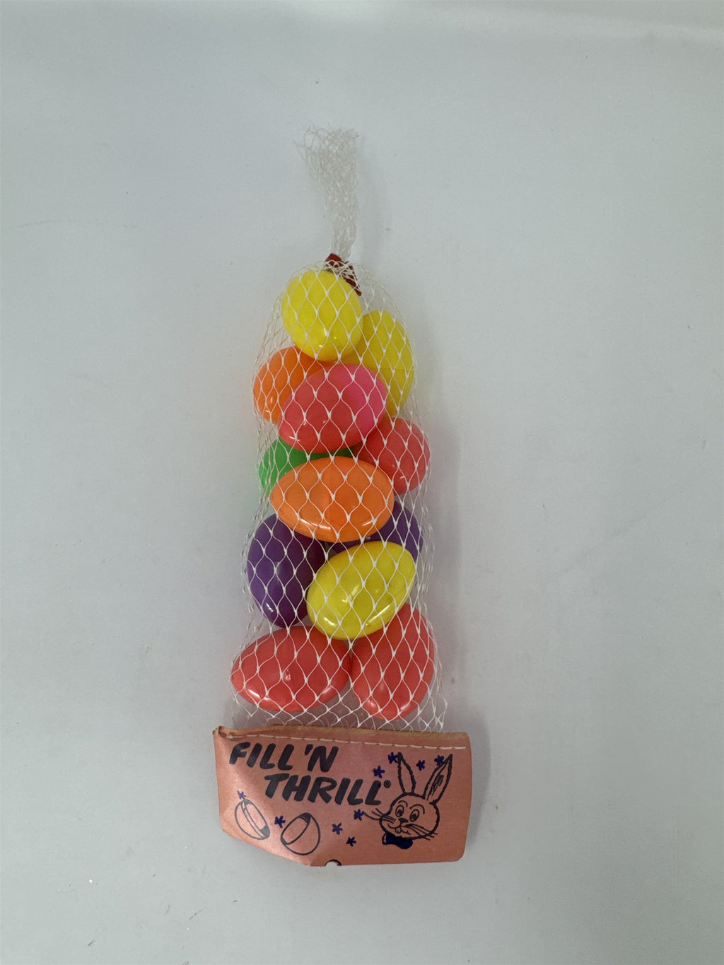 Vtg Fill 'N Thrill Easter Eggs 12 Plastic Miniature Easter Eggs Hunting Game Egg