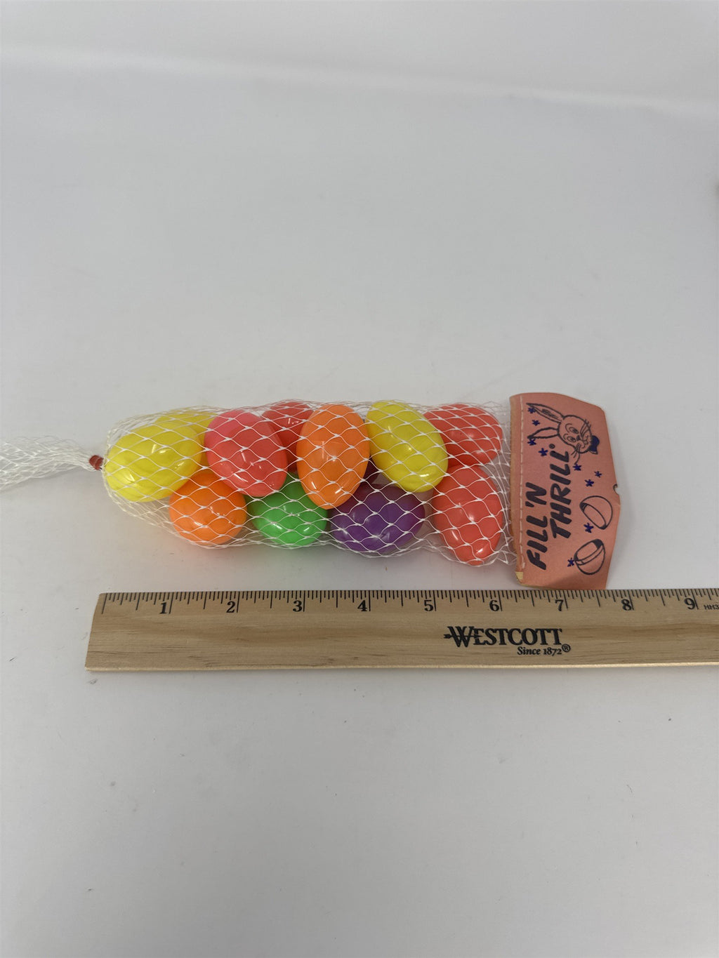 Vtg Fill 'N Thrill Easter Eggs 12 Plastic Miniature Easter Eggs Hunting Game Egg