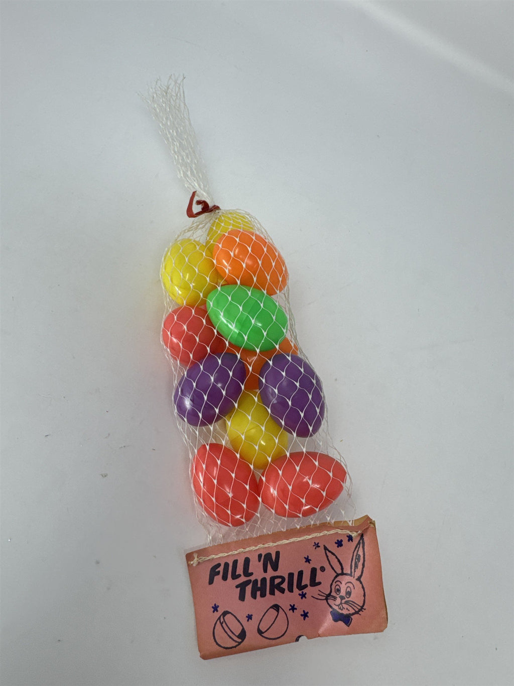 Vtg Fill 'N Thrill Easter Eggs 12 Plastic Miniature Easter Eggs Hunting Game Egg
