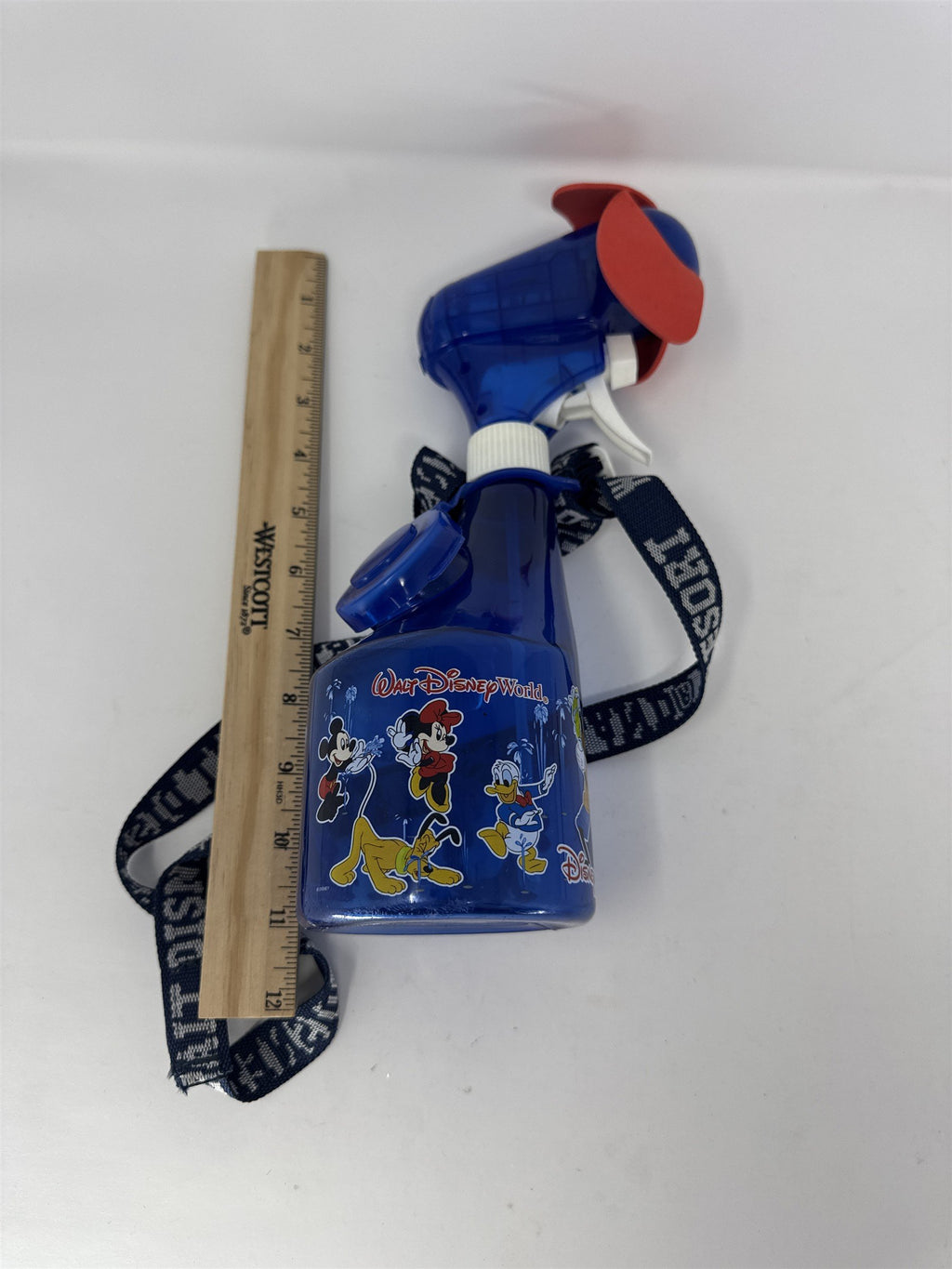 Walt Disney World Disney Parks Misting Water Spray Bottle Mister Fan /w Lanyard