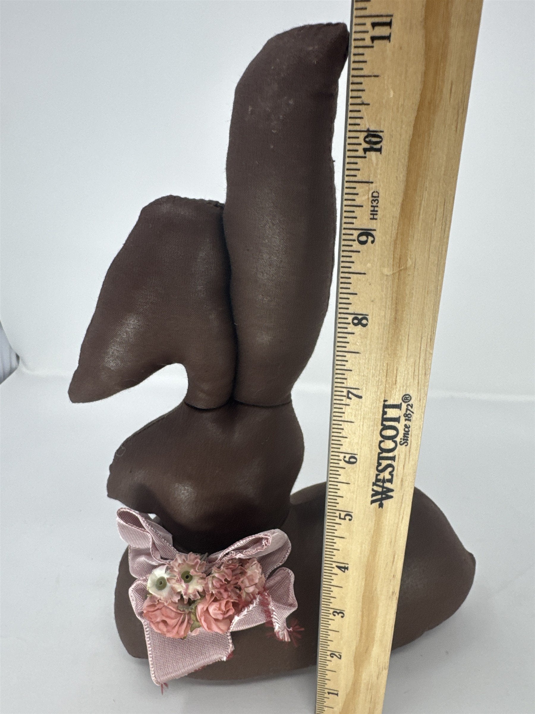 Overly-Raker Inc Chocolate Brown Plush Bunny Rabbit Primitive Folk Art PA