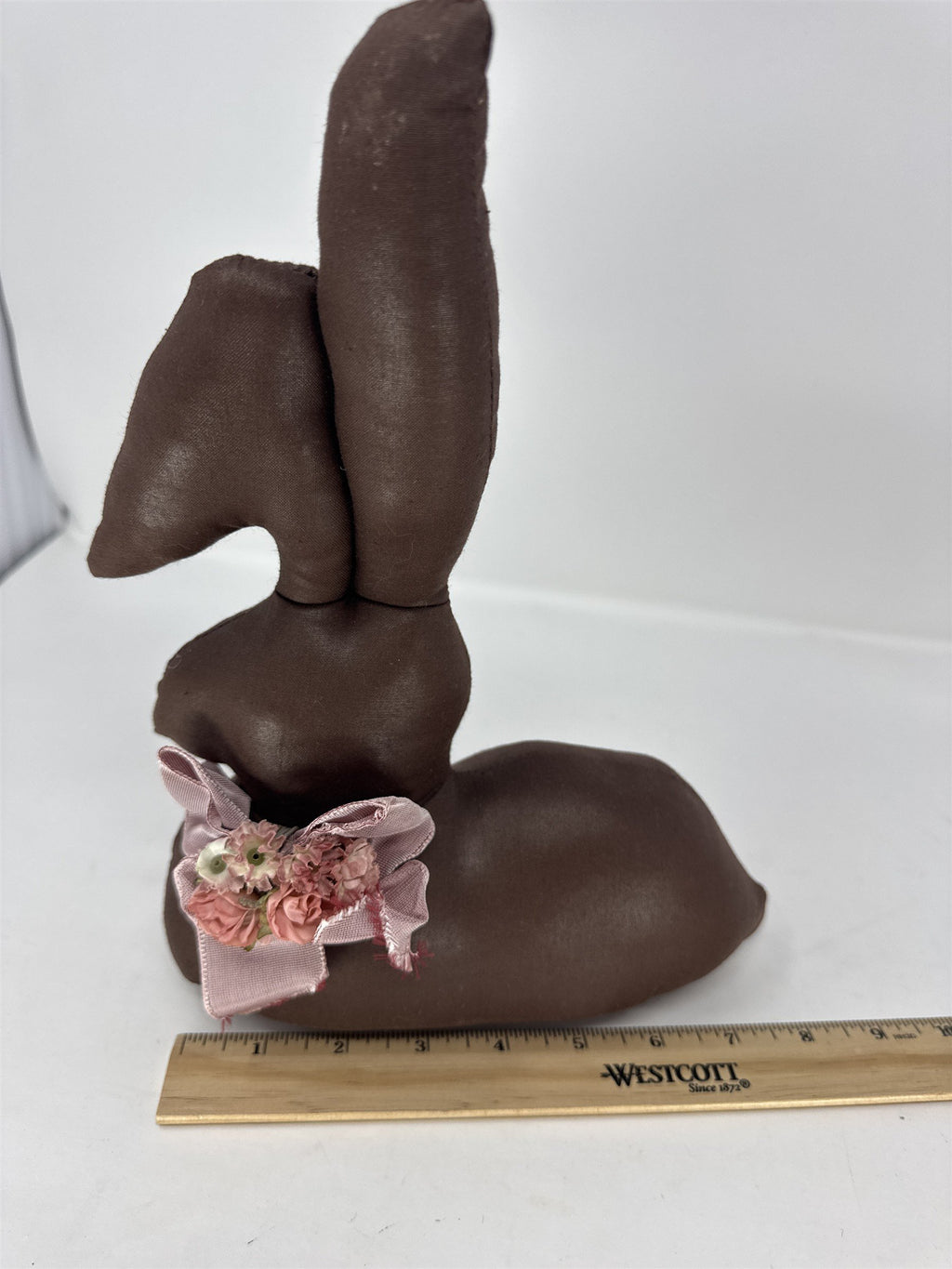 Overly-Raker Inc Chocolate Brown Plush Bunny Rabbit Primitive Folk Art PA