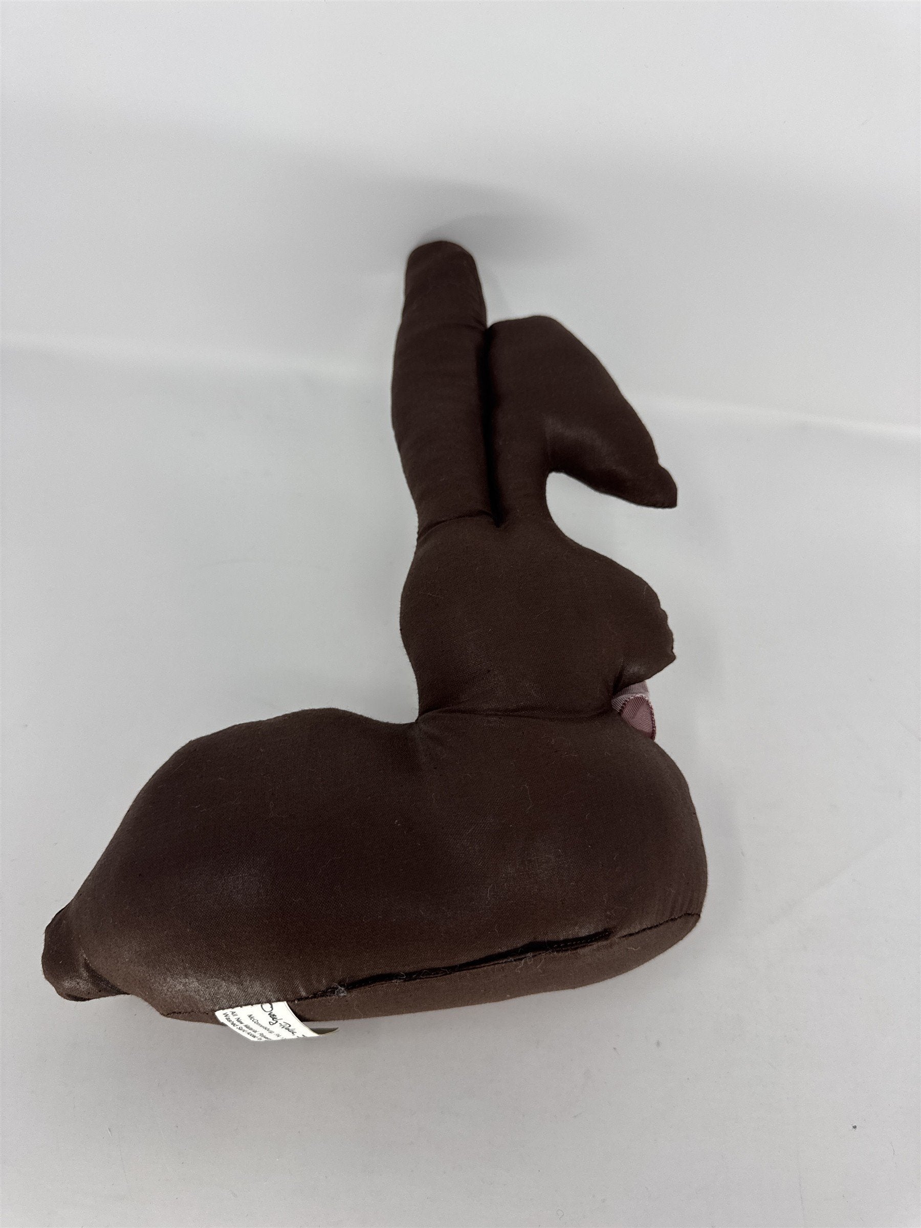 Overly-Raker Inc Chocolate Brown Plush Bunny Rabbit Primitive Folk Art PA