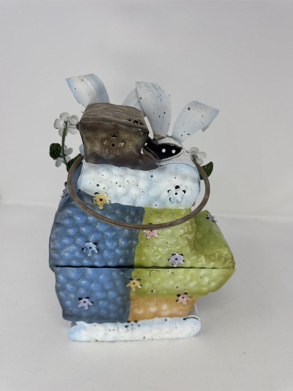Home Interiors Easter Bunny Votive Candle Holder Metal Couple Tea Light