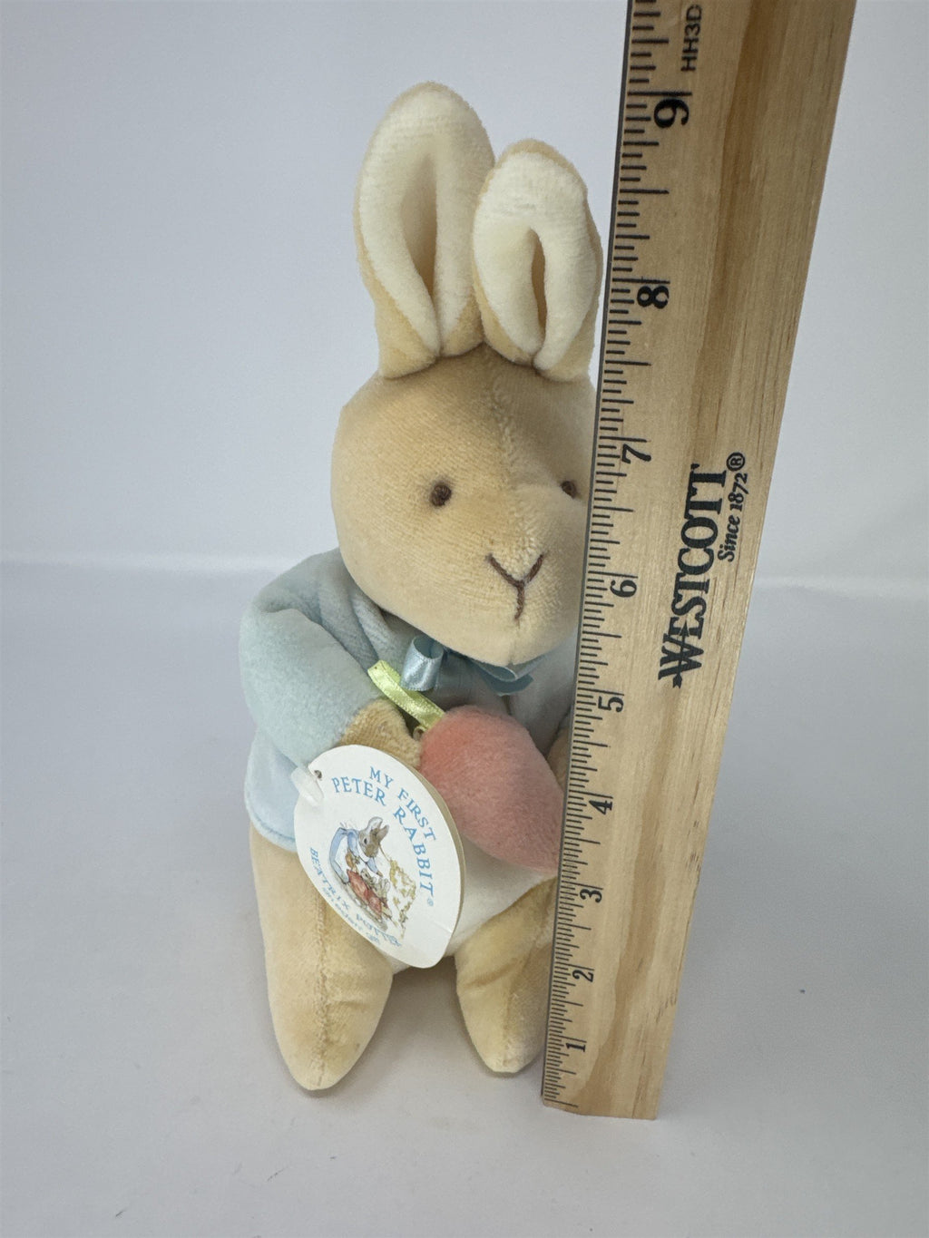 Eden My First Peter Rabbit Plush Beatrix Potter Blue Jacket Carrot Stuffed Toy