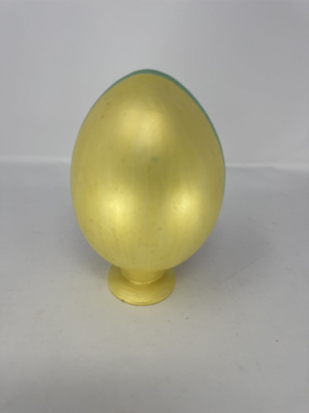 Vintage Hand Painted Easter Egg Figurine Yellow Duckling Rhinestone Diorama